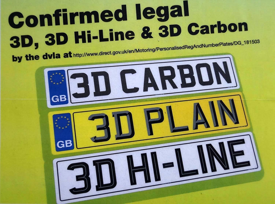2 SETS OF UK ROAD LEGAL NUMBER PLATES